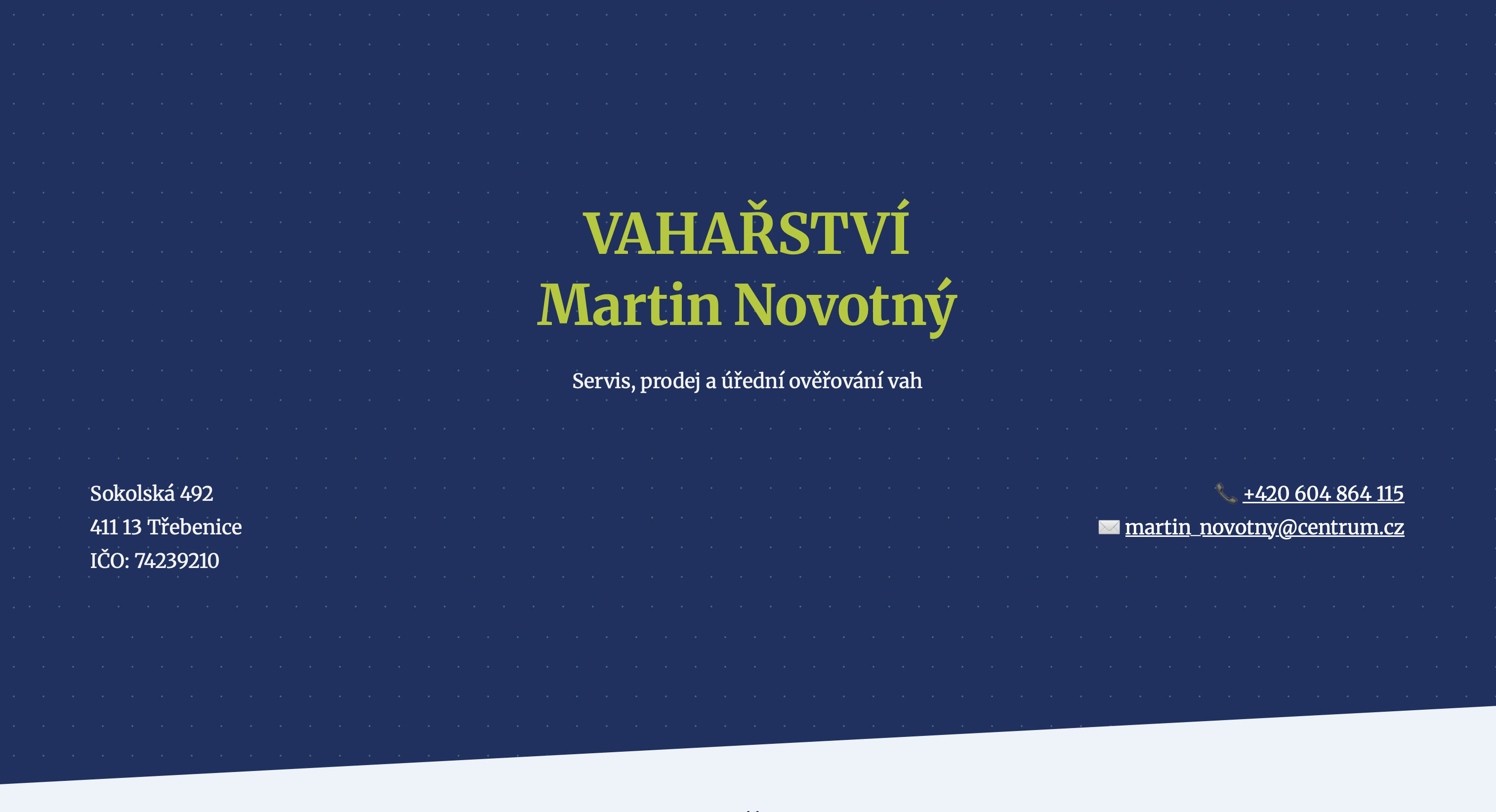 Webové stránky pro firmu Vahařství Martin Novotný